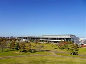 かみす防災アリーナ　全景