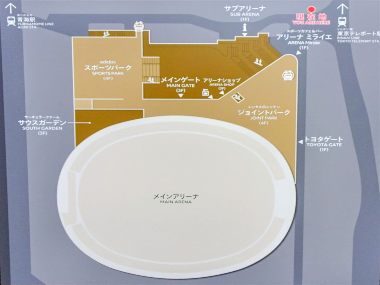 トヨタアリーナ東京　場内MAP